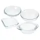 Conjunto de Assadeiras Marinex de Vidro - 4 Peças Celebrity Oven em oferta