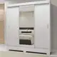 Guarda Roupa Casal com Espelho 3 Portas 2 Gavetas Atenas Espresso Móveis Branco em oferta