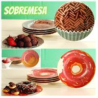 Imagem da promoção Jogo de Prato de Sobremesa 6 Peças / Donuts / Brigadeiro/ Sorvete - La Cuisine