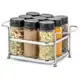 Porta Temperos Condimentos 9 Potes Vidro Suporte Cromado - Cód 05410 em oferta