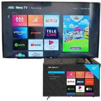 Imagem da promoção Smart Tv Aoc Roku Led 32'' 32s5195/78 Wi-Fi 3 Hdmi 1 Usb Com Controle Remoto Com Atalhos Roku Mobile