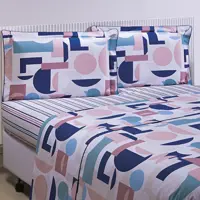 Jogo de Cama Queen Diamond Percal 180 Fios 4 Peças 100% Algodão - Casa & Conforto. em oferta na ShopTime