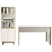 Conjunto Escritório/Home Office Politorno Móveis - Los Angeles Mesa e Estante 2 Peças em oferta na Magazine Luiza