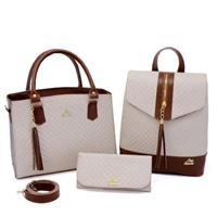 Imagem da promoção Bolsa Feminina quadrada Transversal mais mochila e Carteira - Livia Sabatini