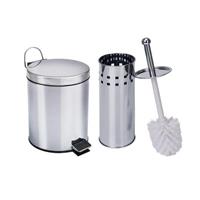 Imagem da promoção Kit 1 Lixeira aço inox 5 Litros e 1 escova sanitária Travel Max