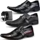 Kit 3 Pares Sapato Social Dhl Masculino Vinho, Preto e Azul + Cinto e Carteira - Dhl Calçados em oferta