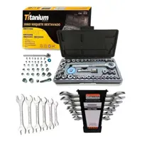 Jogo De Ferramentas 46 Peças Com Soquetes + Kit Chave Combinada - Starfer em oferta na Magazine Luiza
