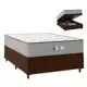 Cama Box Casal Baú Colchão Espuma D33 Semi Ortopédico Extra Firme Max Marrom 138x188x68cm Marrom em oferta