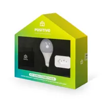 Kit Casa Conectada Positivo com Smart Controle Universal, Smart Lâmpada Wi-fi e Smart Plug Wi-fi 3 P em oferta na Magazine Luiza