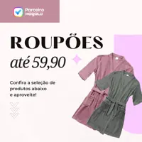 Roupão de Inverno Atlântica Sofisticata Premium - de Microfibra Platina em oferta na Magazine Luiza