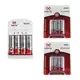 12 Pilhas Recarregáveis Recarregável MOX Sendo 4 AA+ 8 AAA Pilha + Carregador Rápido Bivolt em oferta
