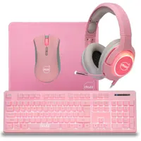 Combo Gamer 4 em 1 Dazz Serie M - Rosa em oferta na Casas Bahia