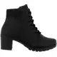 Coturno Feminino Preto Salto Alto Cano Curto Confort Oferta - VIA ANGEL em oferta