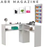 Combo Manicure Mesa L + Expositor De Esmaltes + 3 Nichos Top - Mesa Manicure Abr Magazine em oferta na Americanas