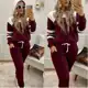 Conjunto Moletom Feminino Inverno Frio Malha Crepe com Capuz Marsala M G e GG - Procopio Store em oferta