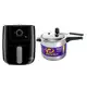 Fritadeira Elétrica Air Fryer Fama - 3L + Panela de Pressão Panelux - 4,5 L em oferta
