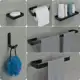 Kit Acessórios Para Banheiro Preto Fosco 6 Peças - MetalCromo em oferta