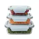 Jogo de potes de vidro hérmetico com tampa 3 peças cozinha - Casa Ambiente em oferta