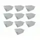 Kit 10 Cestos Multiuso Pequeno Branco 12x6x16cm PP Uninjet em oferta