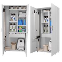 Imagem da promoção Armário Multiuso Prisma 2 Portas e 1 Gaveta c/ Rodízios Branco Benetil