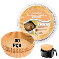 Cesto Para Fritadeira Air Fryer, microondas, forno Em Papel Descartável Impermeável Universal 30 Pçs em oferta na Magazine Luiza