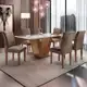Conjunto Sala de Jantar Mesa Tampo de Vidro 6 Cadeiras Espanha Yescasa em oferta
