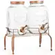 Suqueira Dupla 2x4 L Vidro Mimo Style Transparente Bronze em oferta