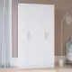 Guarda-roupa Solteiro 4 Portas Lyon 8 Prateleiras 40468 Branco - Pnr Móveis em oferta