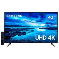 Imagem da promoção Smart TV 43” Crystal 4K Samsung 43AU7700 Wi-Fi - Bluetooth HDR Alexa Built in 3 HDMI 1 USB
