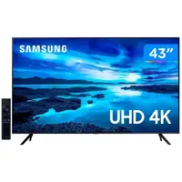 Smart TV 43” Crystal 4K Samsung 43AU7700 Wi-Fi - Bluetooth HDR Alexa Built in 3 HDMI 1 USB em oferta na Magazine Luiza