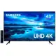 Smart TV 43” Crystal 4K Samsung 43AU7700 Wi-Fi - Bluetooth HDR Alexa Built in 3 HDMI 1 USB em oferta