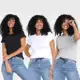 Kit Camiseta Hering Básica Feminina 3 Peças em oferta