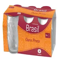Conjunto de 6 copos ouro preto wheaton em oferta na Americanas