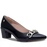 Sapato Feminino Scarpin Corrente Salto Baixo AF2.05 A - Takata em oferta na Magazine Luiza