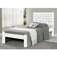 Cama Solteiro Laila J&A Móveis Branco em oferta na Casas Bahia