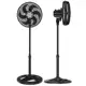 Ventilador de Coluna Preto 30cm Turbo com 6 Pás Oscilante Ventisol em oferta