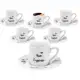 Jogo De Xícaras E Pires Café Porcelana 90ml 12 Pçs - ETILUX em oferta