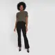 Calça Flare Facinelli Com Cinto Cintura Média Feminina em oferta
