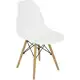 Cadeira Charles Eames Eiffel Wood Design Branca Branco - Magazine Roma em oferta