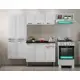 Cozinha completa em Aço com Paneleiro Duplo, Armário Aéreo, Balcão 3 Portas e Nicho Rose Itatiaia Br em oferta