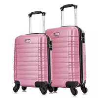 Imagem da promoção Kit 2 malas de viagem de bordo PP e P Detroit Swiss Move Rose