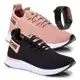 Kit 2 Tênis Feminino Caminhada Ultrabone Leve + Relógio em oferta