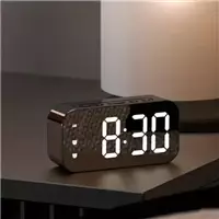 Imagem da promoção Relógio De Mesa Digital Led Espelhado Despertador Decorativo - Click&Compre