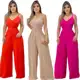 Macacão Pantalona Feminino Sofisticado Elegante Com Cinto - Rezes Moda em oferta