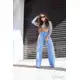Calça Jeans Feminina Pantalona Flare Top Lançamento - Everest Model em oferta