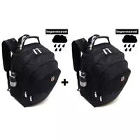 Imagem da promoção Kit 2 Mochilas Viagem Impermeável Reforçada Preto - L899