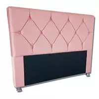 Imagem da promoção Cabeceira estofada cama box casal para quarto Paula 140 cm Rose -Anchar Estofados