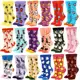 Meias Lady Cute Socks Print Art Pintura Porcupine Animal Butterfly Cat Moda Gato Abelha Colorida Ska em oferta