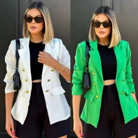 Imagem da promoção Blazer Feminino Casaquinho Alfaiataria Casaco Social Com Botão Lindo Super Envio