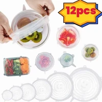 Imagem da promoção Kit 12 Tampas Silicone Panela Pote Universal Flexível Lavável Silicone